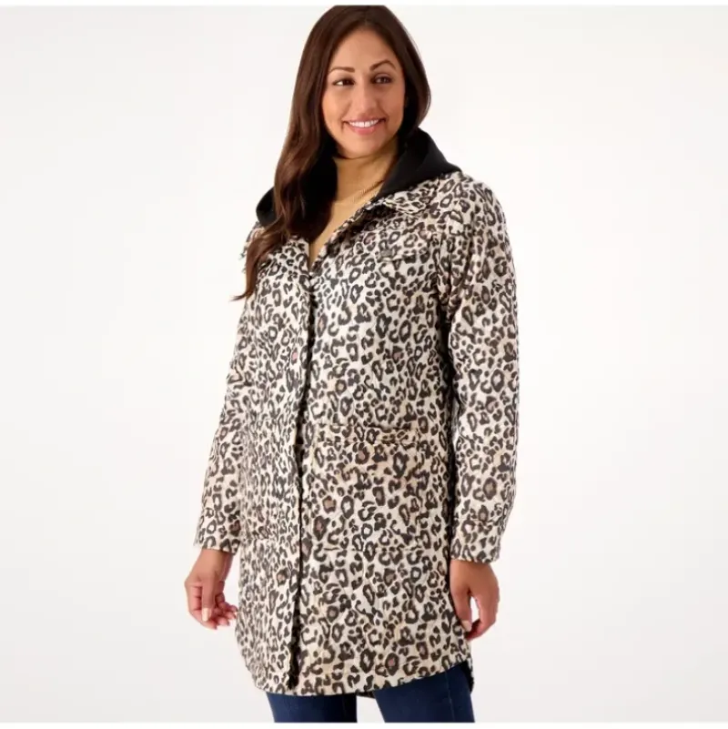 Nuage Mixed Quilted Coat with Scuba Hood - a world of fashionable women's clothing, including a wide selection of dresses and trendy accessories.> Flash Sale