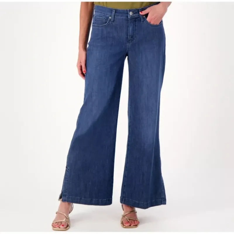 NYDJ Teresa Wide Leg Ankle Jean w/ Side Seam Elegance - a world of fashionable women's clothing, including a wide selection of dresses and trendy accessories.> Fashion