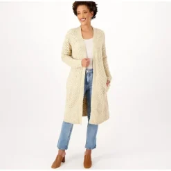 Side Stitch Open Front Long Cardicoat - a world of fashionable women's clothing, including a wide selection of dresses and trendy accessories.> Shop