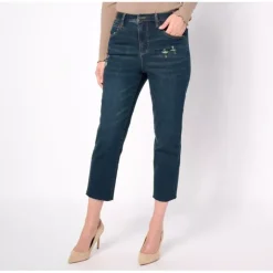 Studio Park x Amy Stran Regular Distressed Hem Indigo Jean - a world of fashionable women's clothing, including a wide selection of dresses and trendy accessories.> Online