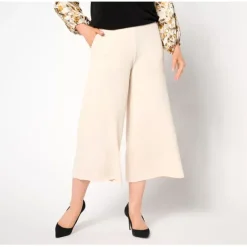 Susan Graver Liquid Knit Pull-on Culotte Pants - a world of fashionable women's clothing, including a wide selection of dresses and trendy accessories.< Fashion
