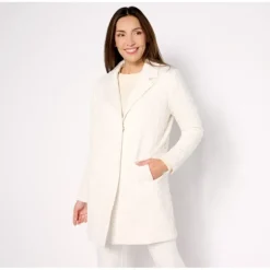 Susan Graver Petite Quilted Knit Notch Collar Fully Lined Jacket - a world of fashionable women's clothing, including a wide selection of dresses and trendy accessories.> Outlet
