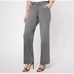 Susan Graver Petite Stretch Denim Trouser Jean - a world of fashionable women's clothing, including a wide selection of dresses and trendy accessories.< Fashion