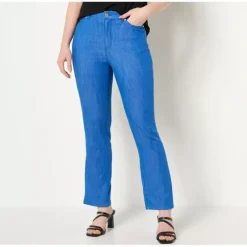 Susan Graver Regular Colored Denim Straight Leg Ankle Jeans - a world of fashionable women's clothing, including a wide selection of dresses and trendy accessories.> Online