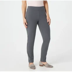 Susan Graver Regular Premium Stretch Slim Leg Pull-On Pants - a world of fashionable women's clothing, including a wide selection of dresses and trendy accessories.< Dresses