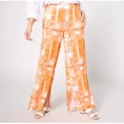 Susan Graver Soleil Knit Petite Printed Wide-Leg Pant - a world of fashionable women's clothing, including a wide selection of dresses and trendy accessories.< Dresses