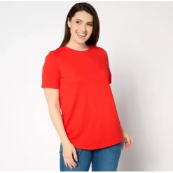 Susan Graver Weekend Essentials Textured Cotton Top - a world of fashionable women's clothing, including a wide selection of dresses and trendy accessories.< Shop All