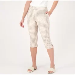 Susan Graver Weekend Petite Printed Premium Stretch Pedal Pushers - a world of fashionable women's clothing, including a wide selection of dresses and trendy accessories.> Fashion