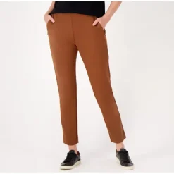 Susan Graver Weekend Petite Smooth Knit Skinny Ankle Pants - a world of fashionable women's clothing, including a wide selection of dresses and trendy accessories.< Shop All