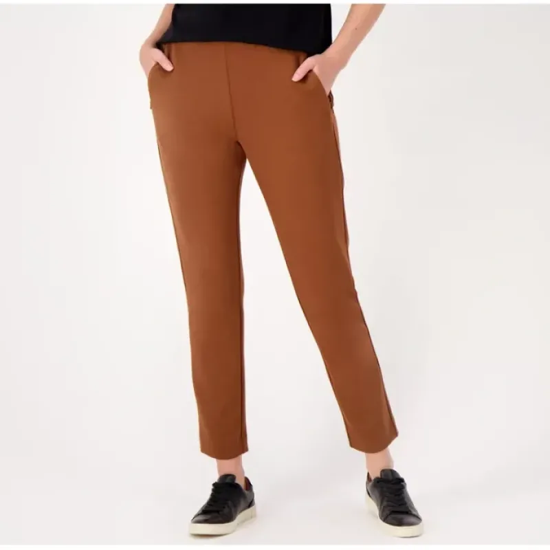 Susan Graver Weekend Petite Smooth Knit Skinny Ankle Pants - a world of fashionable women's clothing, including a wide selection of dresses and trendy accessories.< Shop All