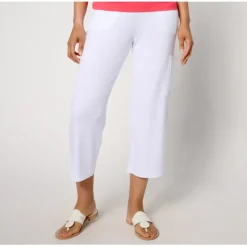 Susan Graver Weekend Petite Jersey Knit Cargo Crop Pants - a world of fashionable women's clothing, including a wide selection of dresses and trendy accessories.< Shop All