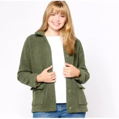 Susan Graver Weekend Polar Fleece Button Front Jacket - a world of fashionable women's clothing, including a wide selection of dresses and trendy accessories.< Shop All