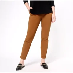 Susan Graver Weekend Premium Stretch Petite Slim-Leg Ankle Pants - a world of fashionable women's clothing, including a wide selection of dresses and trendy accessories.< Shop All