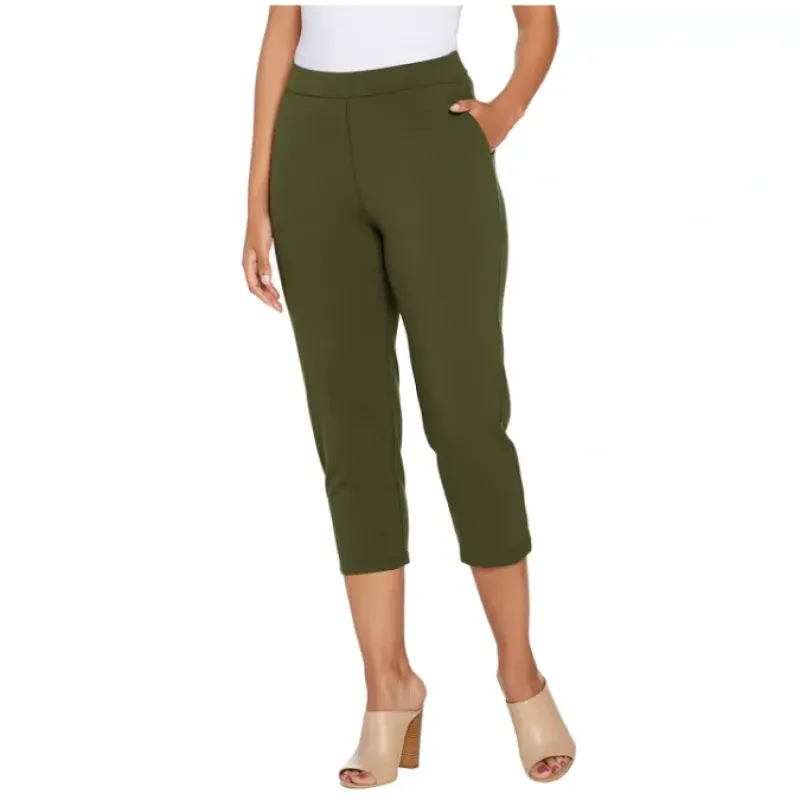 Susan Graver Weekend Premium Stretch Pull-On Capri Leggings - a world of fashionable women's clothing, including a wide selection of dresses and trendy accessories.< Shop All