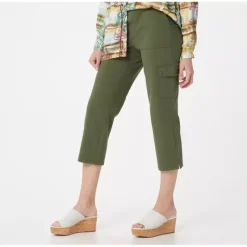 Susan Graver Weekend Regular Premium Stretch Pull-on Crop Pant - a world of fashionable women's clothing, including a wide selection of dresses and trendy accessories.> Flash Sale