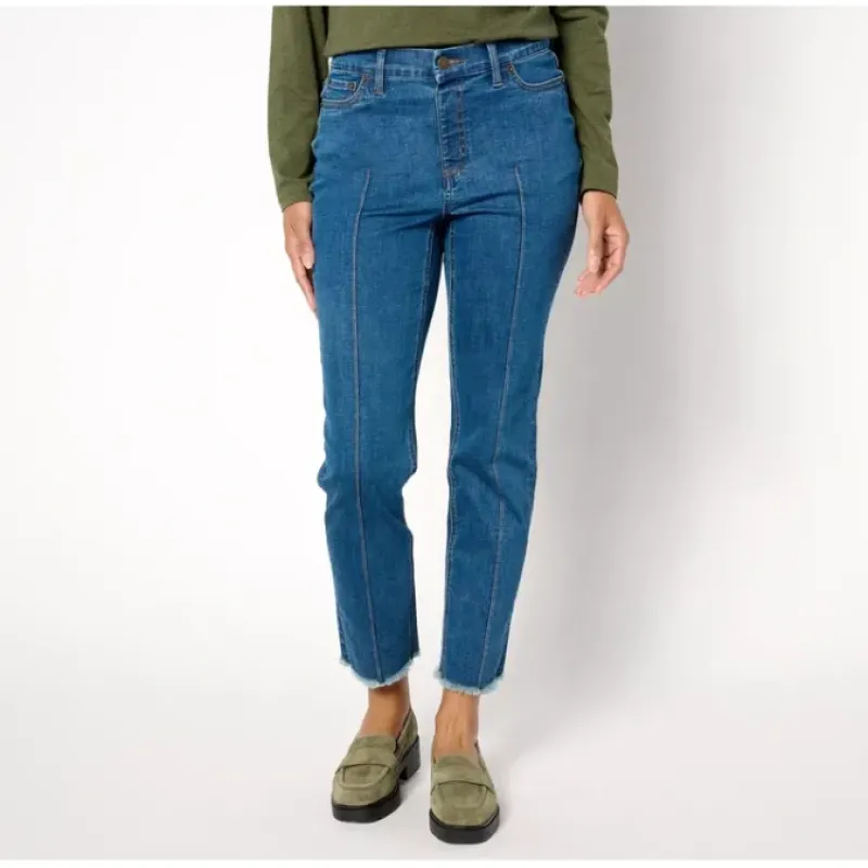 Tall Indigo Easy Stretch Straight Leg Ankle Pant - a world of fashionable women's clothing, including a wide selection of dresses and trendy accessories.< Fashion