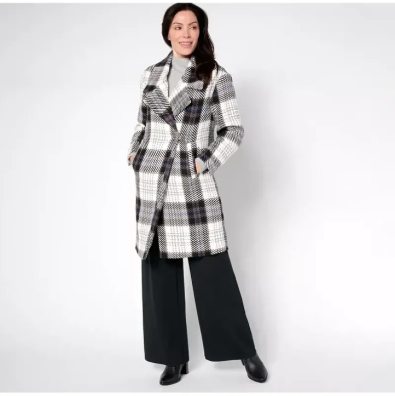 Thread Collective Bold Plaid Coat with Oversized Collar - a world of fashionable women's clothing, including a wide selection of dresses and trendy accessories.> New