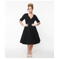 Unique Vintage Missy Delores Swing Dresswith Sleeves - a world of fashionable women's clothing, including a wide selection of dresses and trendy accessories.< Dresses