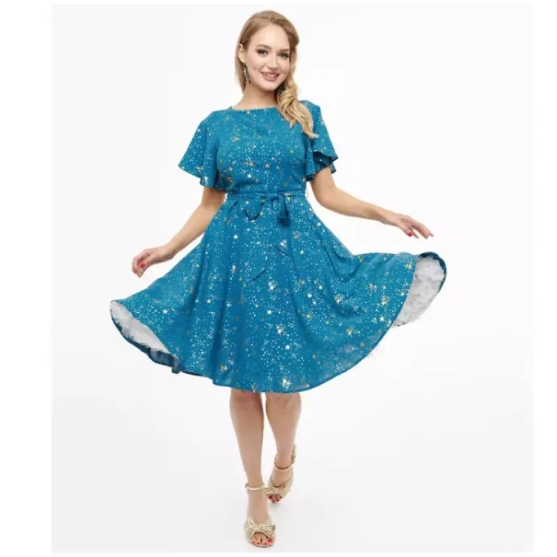 Unique Vintage 1930s Flutter Sleeve Swing Dress - a world of fashionable women's clothing, including a wide selection of dresses and trendy accessories.< Dresses