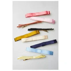 Violet Brooks Sloane Satin Tailored Bow SlimClip Trio - a world of fashionable women's clothing, including a wide selection of dresses and trendy accessories.< Fashion