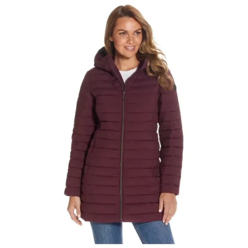 Weatherproof Hooded Shaped Puffer with Stretch - a world of fashionable women's clothing, including a wide selection of dresses and trendy accessories.> Fashion