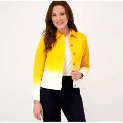 Women with Control My Wonder Denim Dip Dye Jacket - a world of fashionable women's clothing, including a wide selection of dresses and trendy accessories.< Dresses