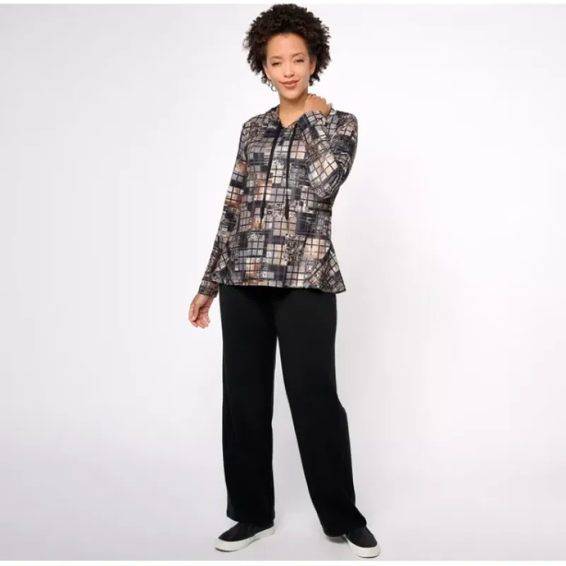 Women with Control Regular Wide Leg Pants Hoodie Set - a world of fashionable women's clothing, including a wide selection of dresses and trendy accessories.< Fashion