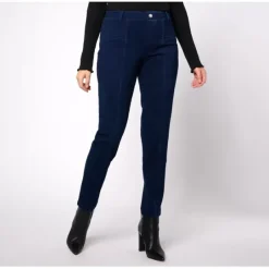 Women with Control Regular Elite Prime Stretch Denim Seamed Pant - a world of fashionable women's clothing, including a wide selection of dresses and trendy accessories.< Fashion