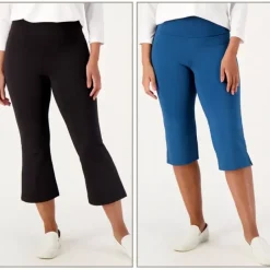 zuda 2 Pack Cropped Flare Capri Leggings Regular - a world of fashionable women's clothing, including a wide selection of dresses and trendy accessories.< Fashion