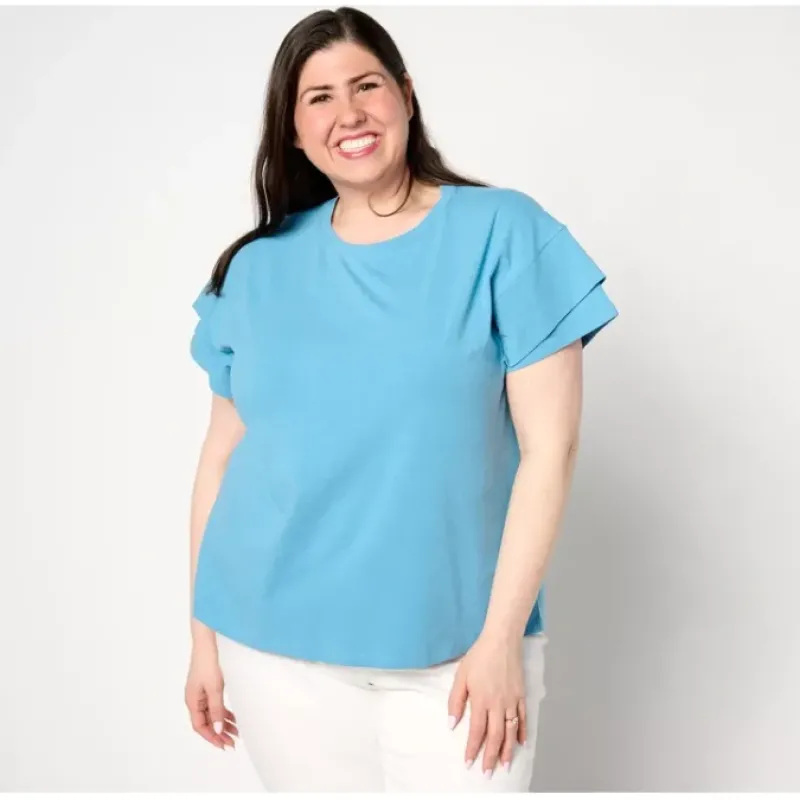 zuda Cotton Linen Fashion Basic Tee - a world of fashionable women's clothing, including a wide selection of dresses and trendy accessories.< Fashion