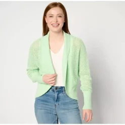 zuda Ecovero Open Stitch Sweater Shrug - a world of fashionable women's clothing, including a wide selection of dresses and trendy accessories.> Hot