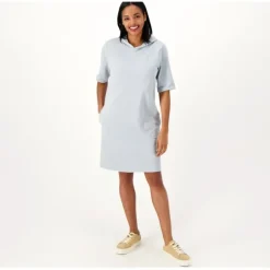 zuda Twill French Terry Dress with Hood - a world of fashionable women's clothing, including a wide selection of dresses and trendy accessories.< Dresses
